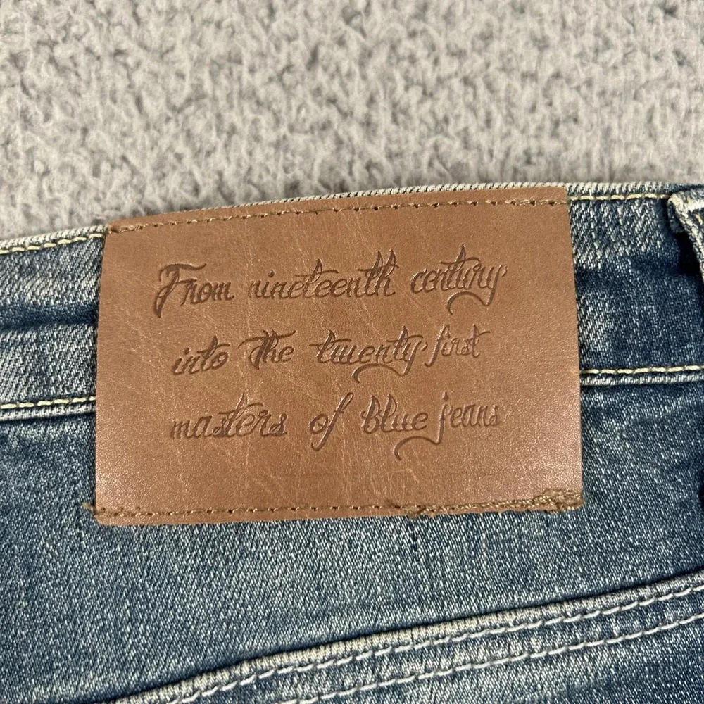Jetlag Jeans Mens 32 Blue‎ Medium Wash Skinny Stretch Distressed Denim Jeans